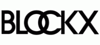 Das Wort BLOCKX in fetten, schwarzen Großbuchstaben, wobei die beiden Os wie Kettenglieder miteinander verbunden sind.